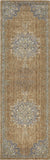 2' X 7' Coffee Vintage Medallion Bordered Wool Indoor Runner Rug - Homeroots - Flyclothing LLC
