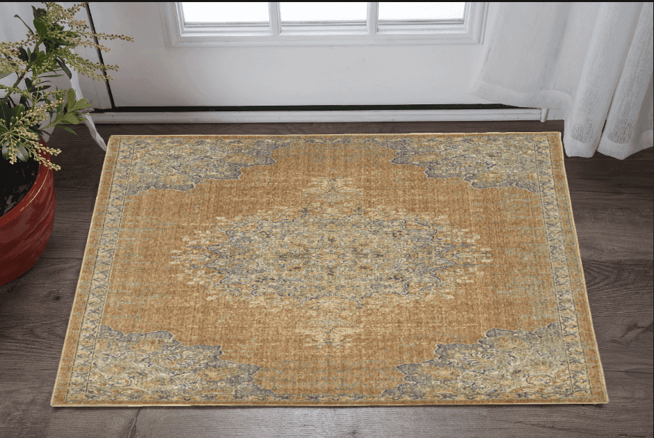 3' X 5' Coffee Brown Machine Woven Floral Medallion Indoor Area Rug - Homeroots - Flyclothing LLC