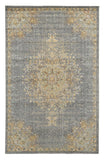 5' X 8' Slate Grey Machine Woven Traditional Medallion Indoor Area Rug - Homeroots - Flyclothing LLC
