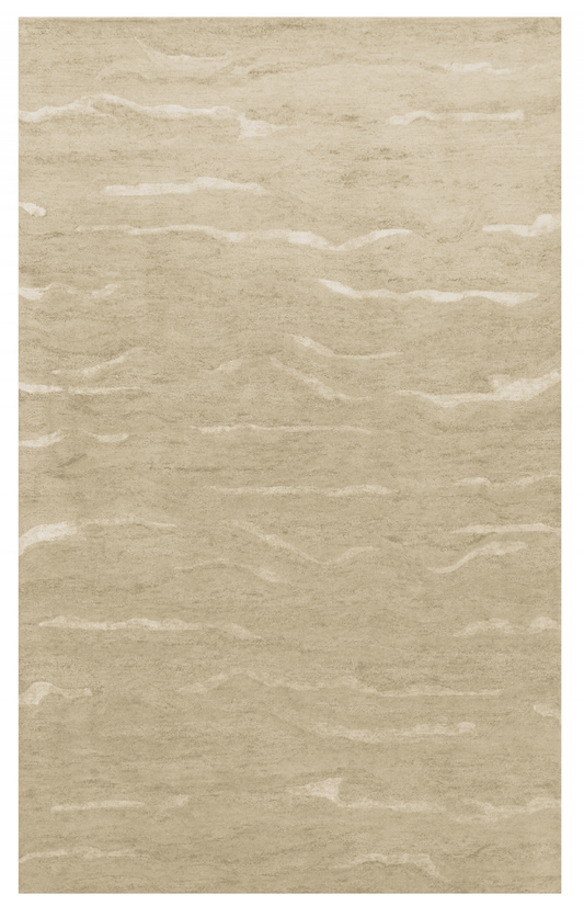 5' X 7' Beige Blue Hand Tufted Abstract Indoor Area Rug - Homeroots - Flyclothing LLC