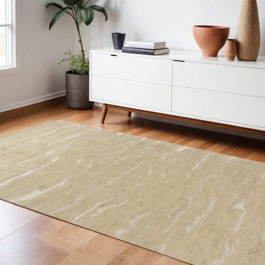 8' X 10' Beige Hand Tufted Abstract Indoor Area Rug - Homeroots - Flyclothing LLC