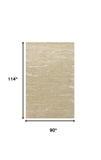 8' X 10' Beige Hand Tufted Abstract Indoor Area Rug - Homeroots - Flyclothing LLC