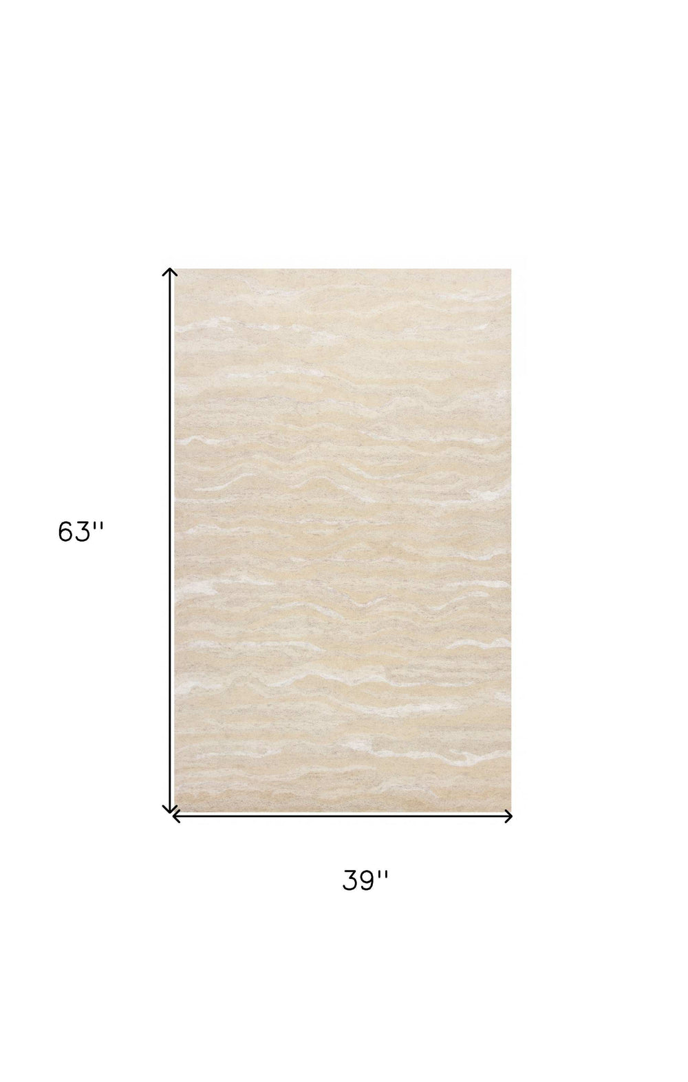 3' X 5' Ivory Hand Tufted Abstract Indoor Area Rug - Homeroots - Flyclothing LLC