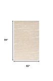 5' X 7' Ivory Hand Tufted Abstract Indoor Area Rug - Homeroots - Flyclothing LLC