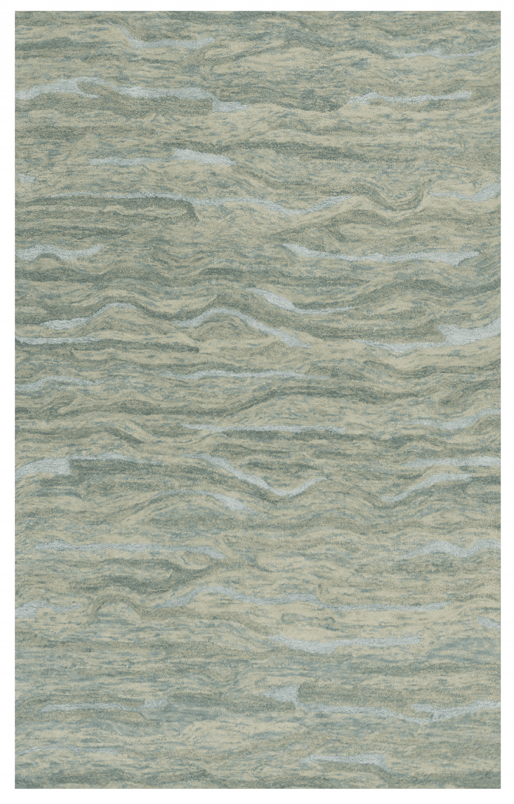 3' X 5' Seafoam Blue Hand Tufted Abstract Indoor Area Rug - Homeroots - Flyclothing LLC