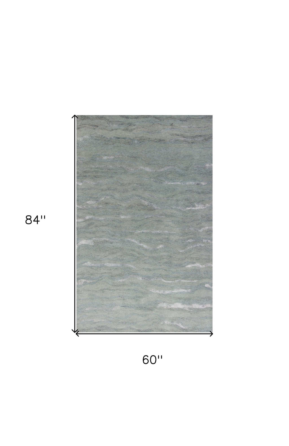 5' X 7' Slate Grey Hand Tufted Abstract Indoor Area Rug - Homeroots - Flyclothing LLC