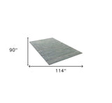 90 X 114 Slate Wool Or Viscose Rug - Homeroots - Flyclothing LLC