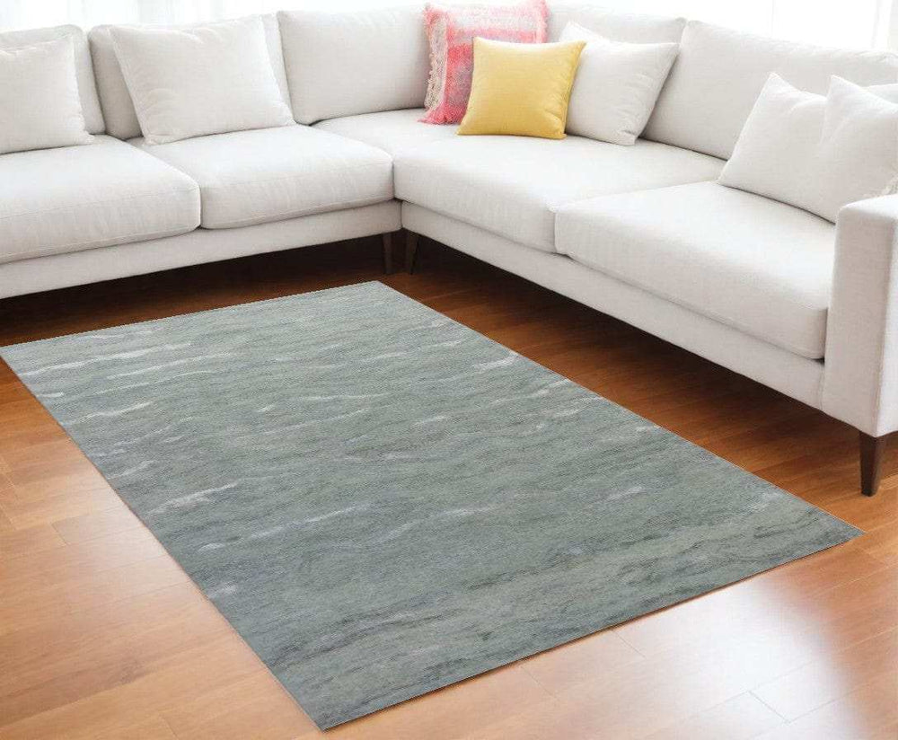 9' X 12' Slate Grey Hand Tufted Abstract Indoor Area Rug - Homeroots - Flyclothing LLC