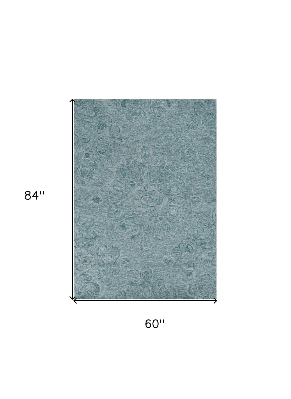 5' X 7' Seafoam Wool Hand Tufted Area Rug - Homeroots - Flyclothing LLC