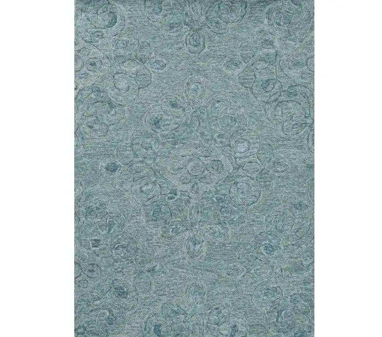 9' X 12' Seafoam Blue Hand Tufted Floral Indoor Area Rug - Homeroots - Flyclothing LLC