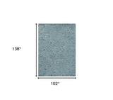 9' X 12' Seafoam Blue Hand Tufted Floral Indoor Area Rug - Homeroots - Flyclothing LLC