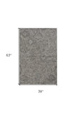 3' X 5' Grey Hand Tufted Abstract Indoor Area Rug - Homeroots - Flyclothing LLC