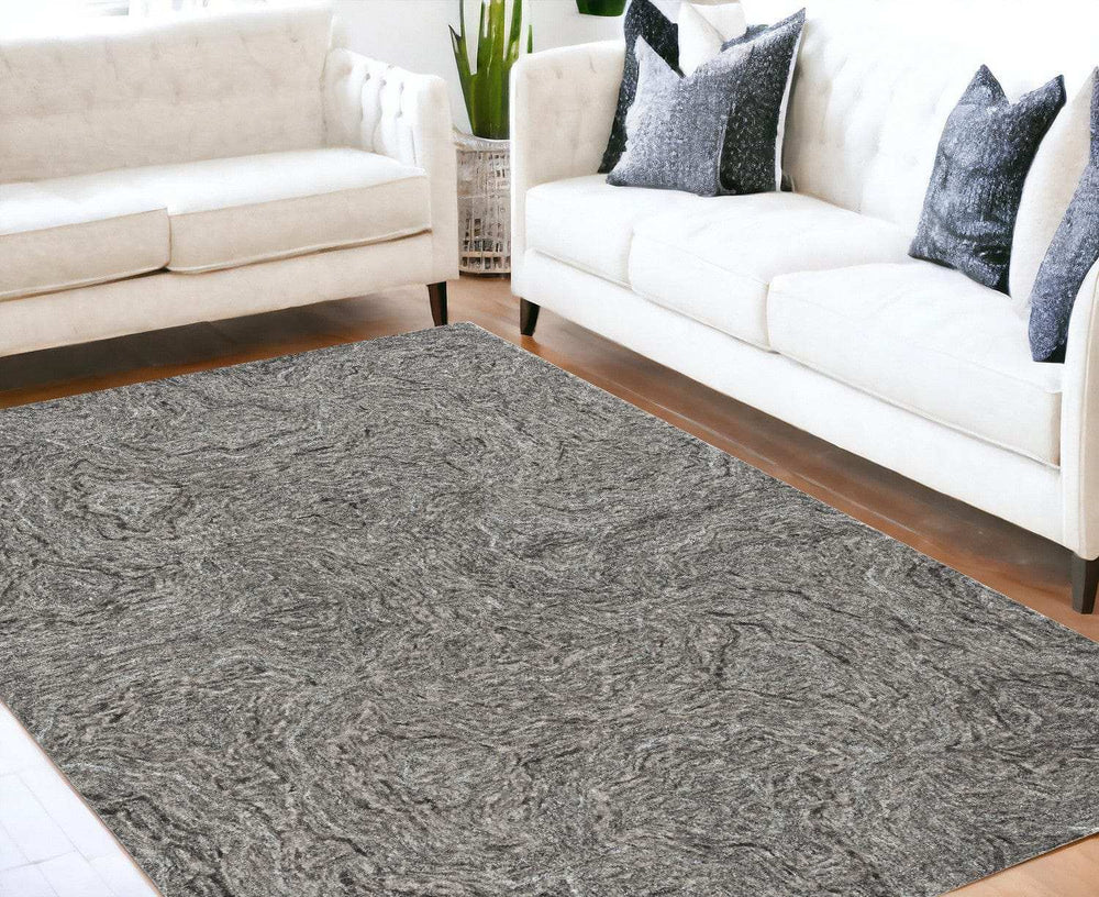 5' X 7' Grey Hand Tufted Abstract Indoor Area Rug - Homeroots - Flyclothing LLC