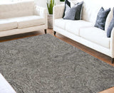 5' X 7' Grey Hand Tufted Abstract Indoor Area Rug - Homeroots - Flyclothing LLC