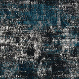 7' Grey Blue Machine Woven Abstract Indoor Runner Rug - Homeroots - Flyclothing LLC
