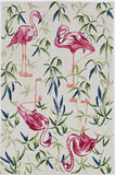 2' X 3' Pink and Ivory Tropical Floral Hand Tufted Area Rug - Homeroots - Flyclothing LLC