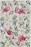 2' X 4' Ivory Pink Hand Hooked Flamingo Indoor Accent Rug - Homeroots - Flyclothing LLC