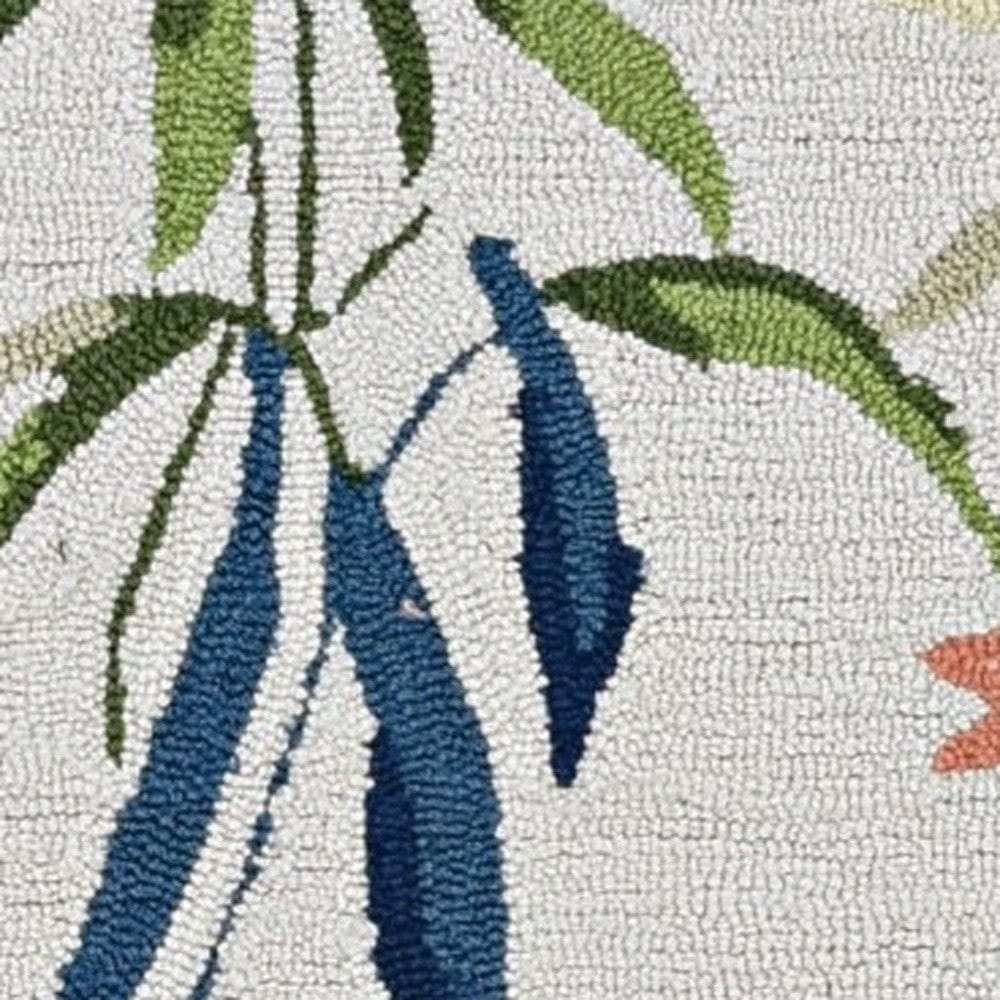 2' X 4' Ivory Pink Hand Hooked Flamingo Indoor Accent Rug - Homeroots - Flyclothing LLC