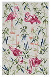 3' X 5' Ivory Pink Hand Hooked Flamingo Indoor Area Rug - Homeroots - Flyclothing LLC