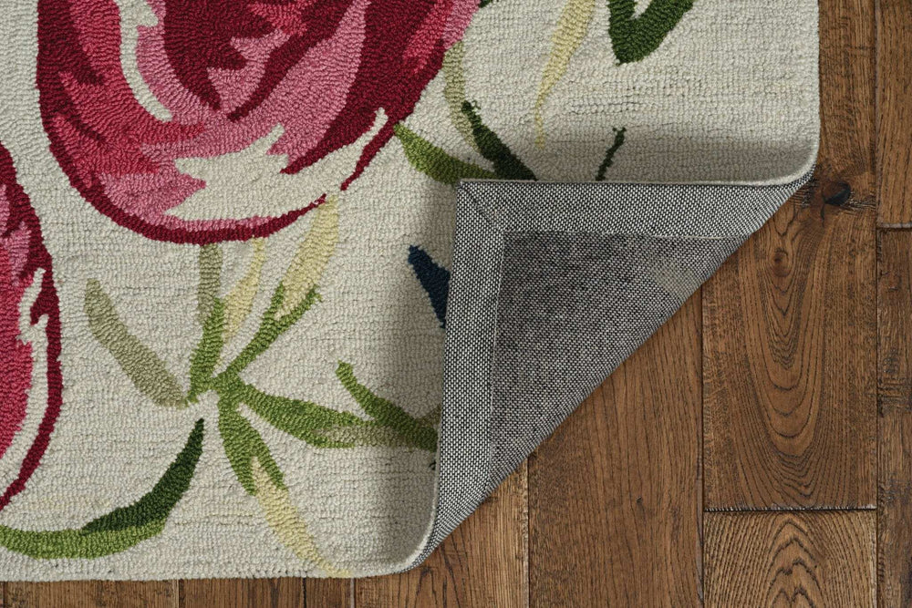 3' X 5' Ivory Pink Hand Hooked Flamingo Indoor Area Rug - Homeroots - Flyclothing LLC