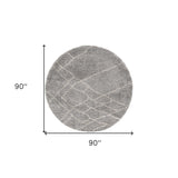 8' Ivory Round Hand Tufted Area Rug - Homeroots - Flyclothing LLC