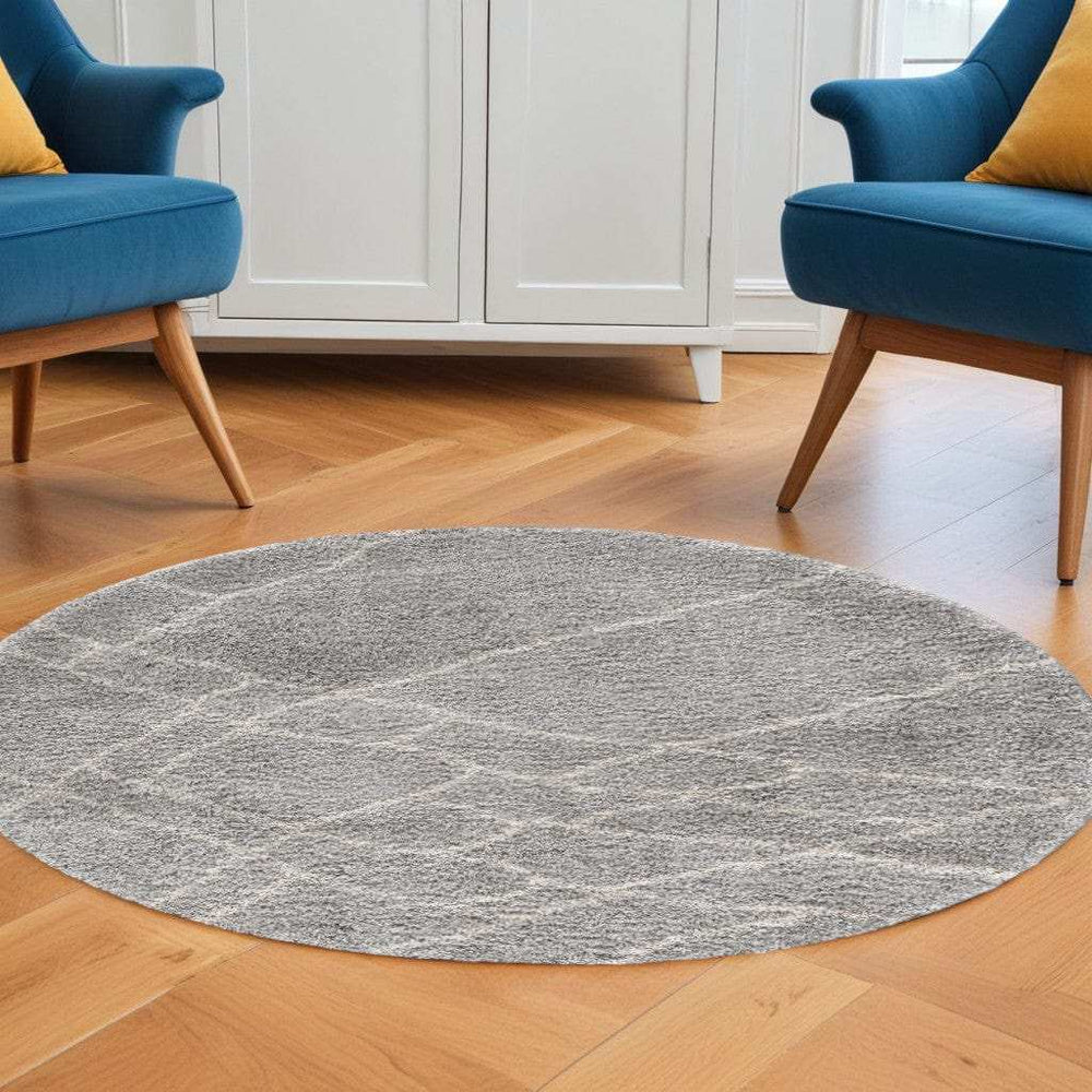 8' Ivory Round Hand Tufted Area Rug - Homeroots - Flyclothing LLC
