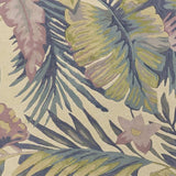 5' X 8' Pastel Ivory Hand Tufted Tropical Plants Indoor Area Rug - Homeroots - Flyclothing LLC
