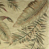 8' Ivory Hand Tufted Tropical Leaves Round Indoor Area Rug - Homeroots - Flyclothing LLC