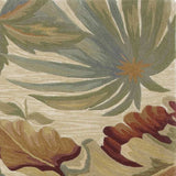 6' Ivory Hand Tufted Tropical Plants Round Indoor Area Rug - Homeroots - Flyclothing LLC
