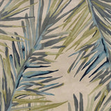 10' Ivory Blue Hand Tufted Tropical Palms Indoor Runner Rug - Homeroots - Flyclothing LLC
