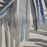 10' Ivory Blue Hand Tufted Tropical Palms Indoor Runner Rug - Homeroots - Flyclothing LLC