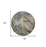 5' Ivory Round Wool Hand Tufted Area Rug - Homeroots - Flyclothing LLC