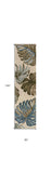 10' Ivory Hand Tufted Tropical Monstera Indoor Runner Rug - Homeroots - Flyclothing LLC