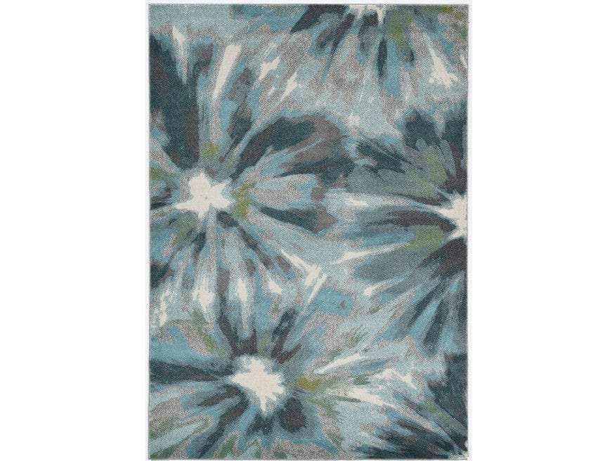 118 X 158 Teal Polypropylene Rug - Homeroots - Flyclothing LLC