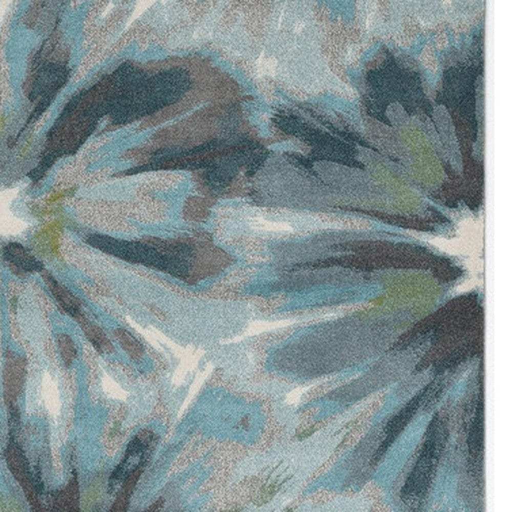 118 X 158 Teal Polypropylene Rug - Homeroots - Flyclothing LLC