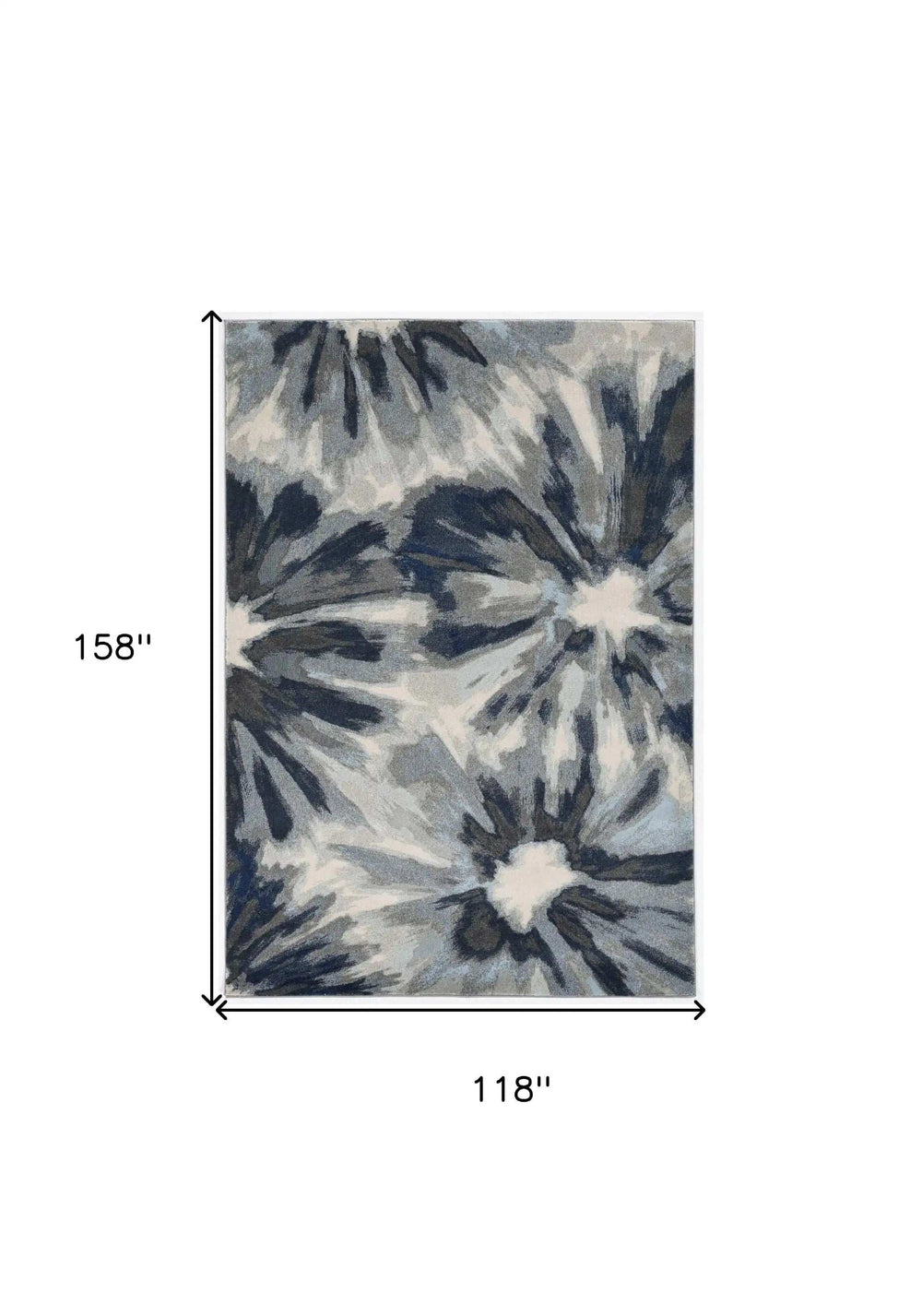 10' X 13' Ivory Blue Area Rug - Homeroots - Flyclothing LLC