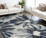 10' X 13' Ivory Blue Area Rug - Homeroots - Flyclothing LLC