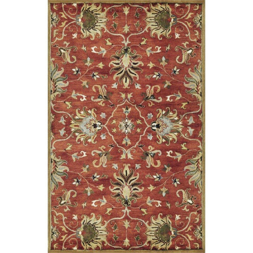 3' X 5' Sienna Medallion Vines Wool Rug - Homeroots - Flyclothing LLC