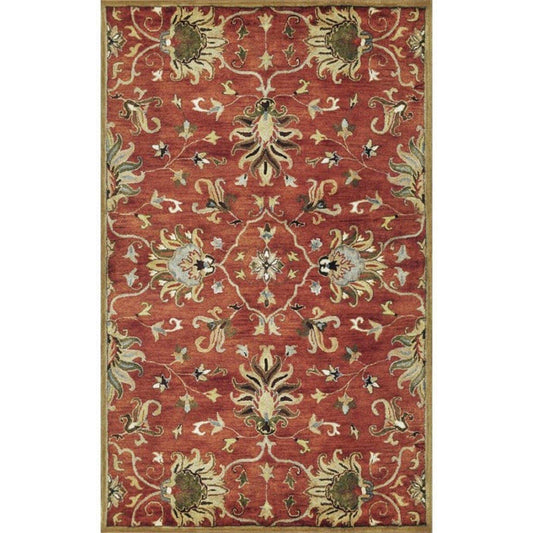 3' X 5' Sienna Medallion Vines Wool Rug - Homeroots - Flyclothing LLC