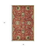 3' X 5' Sienna Medallion Vines Wool Rug - Homeroots - Flyclothing LLC