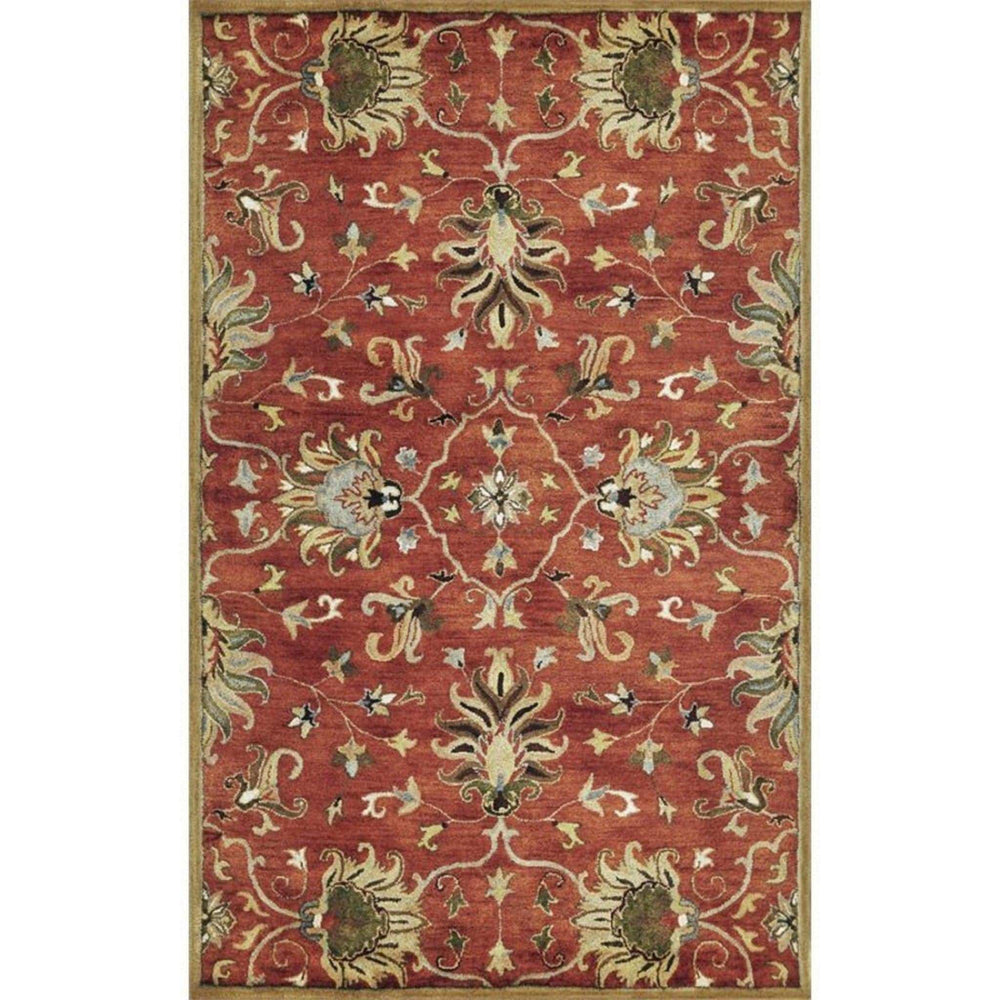 3' X 5' Sienna Medallion Vines Wool Rug - Homeroots - Flyclothing LLC