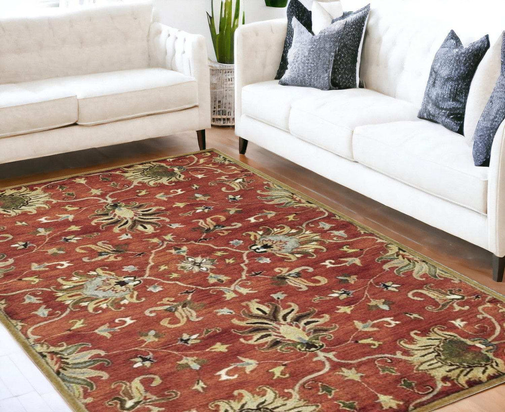 60 X 96 Sienna Wool Rug - Homeroots - Flyclothing LLC