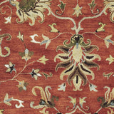 9' X 13' Sienna Orange Hand Tufted Traditional Floral Allover Indoor Area Rug - Homeroots - Flyclothing LLC