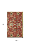 9' X 13' Sienna Orange Hand Tufted Traditional Floral Allover Indoor Area Rug - Homeroots - Flyclothing LLC