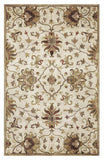 5' X 8' Champagne Beige Hand Tufted Traditional Floral Indoor Area Rug - Homeroots - Flyclothing LLC