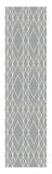 2' X 8' Grey Geometric Lines Runner Rug - Homeroots - Flyclothing LLC