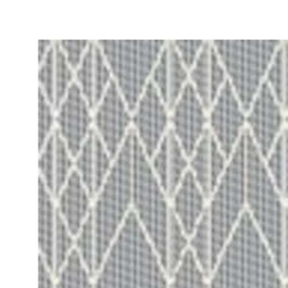 2' X 8' Grey Geometric Lines Runner Rug - Homeroots - Flyclothing LLC