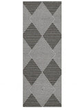 3' X 8' Gray Geometric Indoor Outdoor Area Rug - Homeroots - Flyclothing LLC