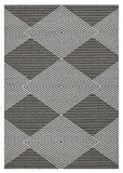 4' X 6' Gray and Ivory Geometric Area Rug - Homeroots - Flyclothing LLC