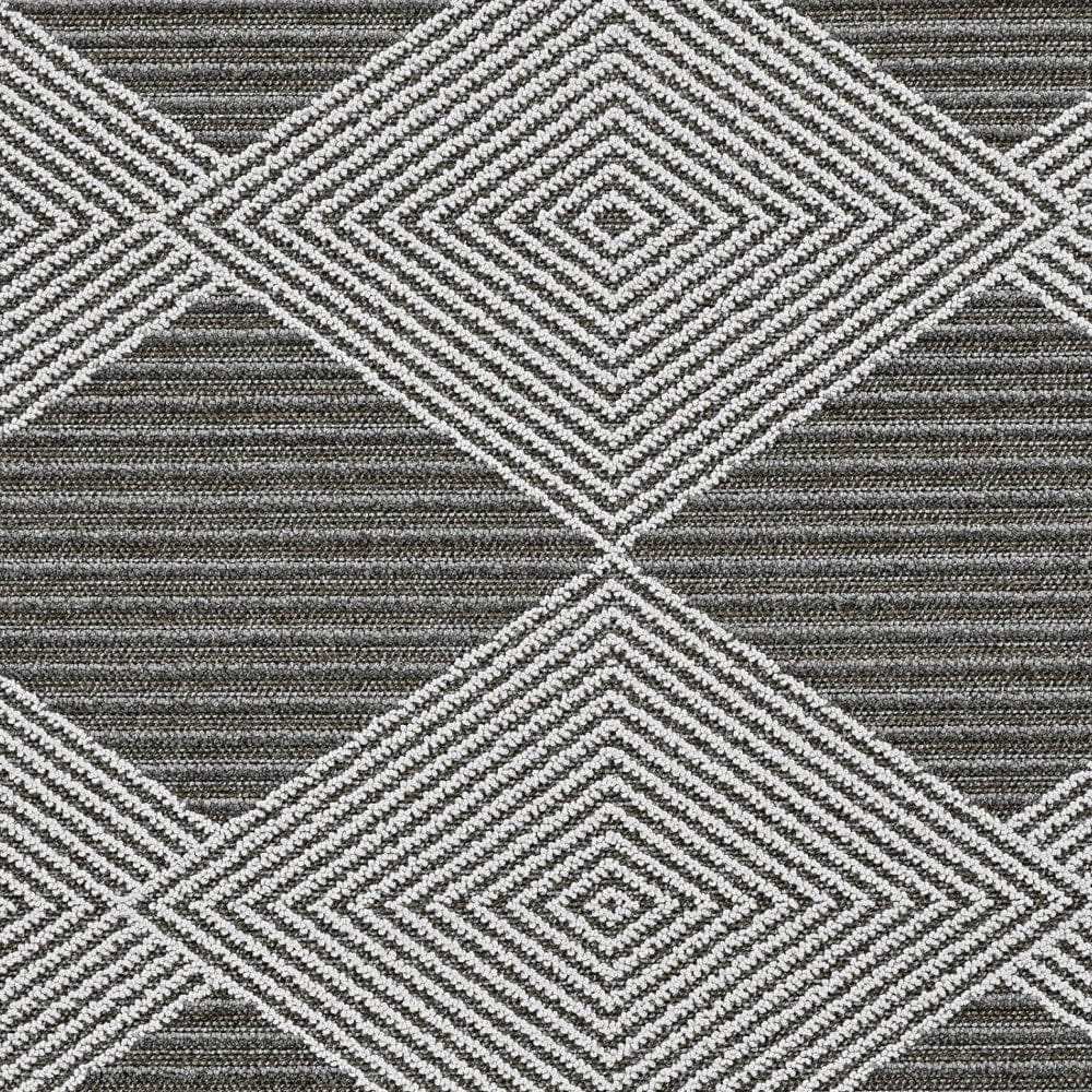 4' X 6' Gray and Ivory Geometric Area Rug - Homeroots - Flyclothing LLC